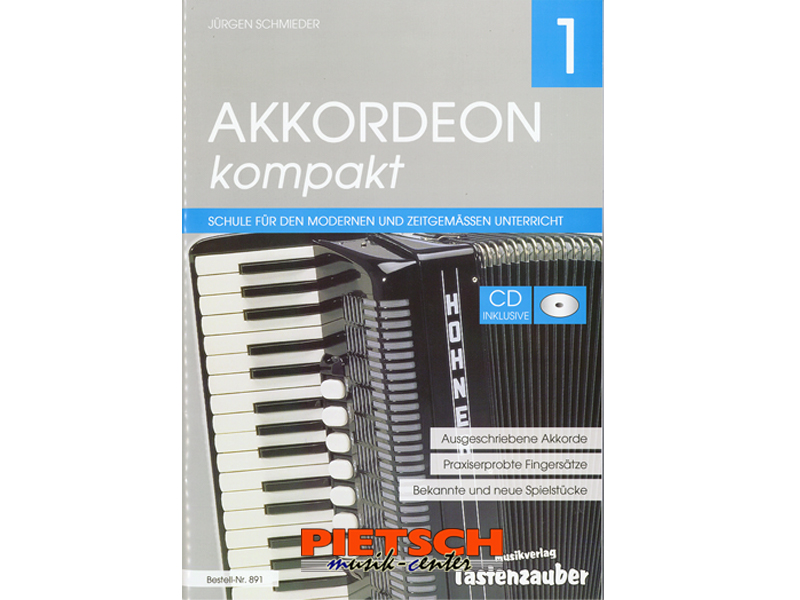 Akkordeon Musikverlag Tastenzauber Akkordeon Kompakt Band 1 Schulen für